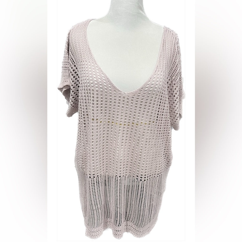 Wind light pink beach cover-up